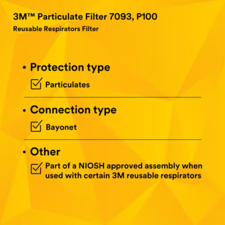 3M 7093 P100 Particulate Filters (Pair)